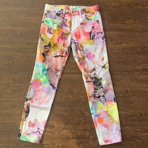 Ted Baker London Woman’s Electric Daydream Floral Print Skinny Jeans Sz 28